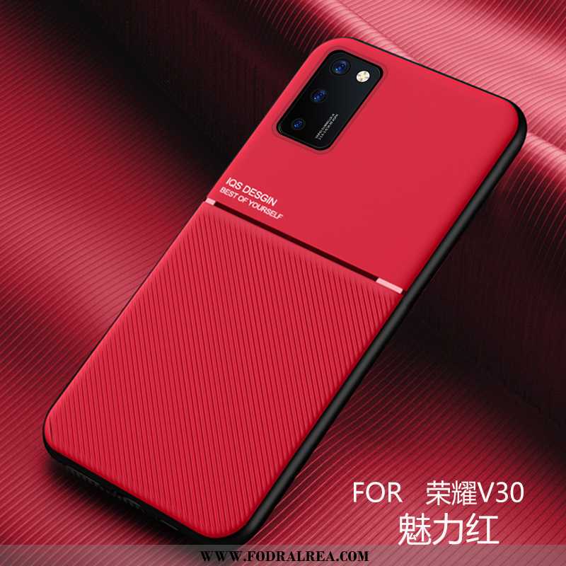 Fodral Honor View30 Pro Nubuck Skydd Fodral, Skal Honor View30 Pro Personlighet Net Red Svarta