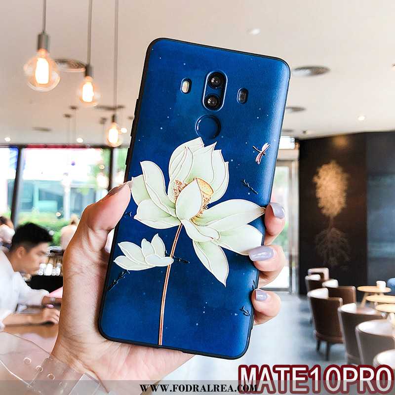 Fodral Huawei Mate 10 Pro Lättnad Vit Fallskydd, Skal Huawei Mate 10 Pro Mjuk Liten Vita