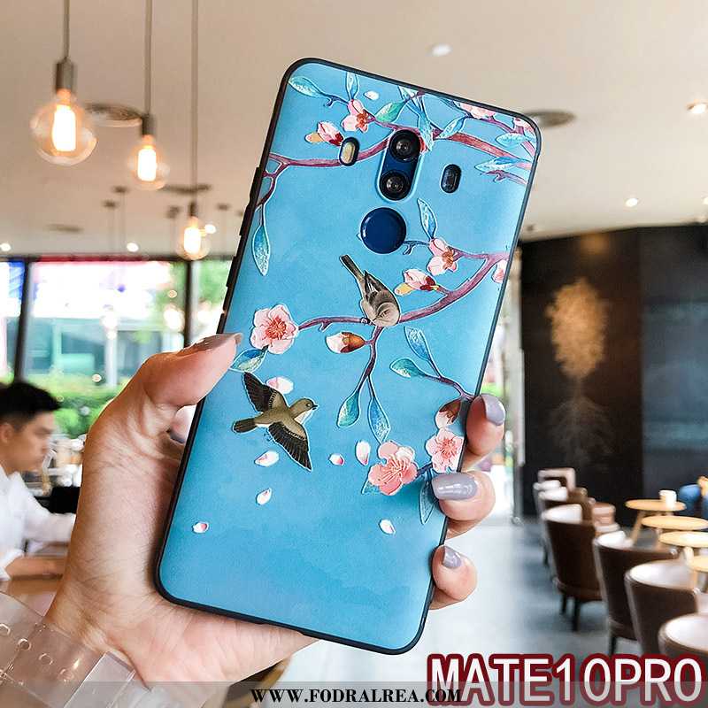 Fodral Huawei Mate 10 Pro Lättnad Vit Fallskydd, Skal Huawei Mate 10 Pro Mjuk Liten Vita