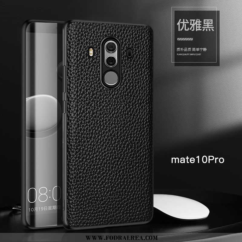 Fodral Huawei Mate 10 Pro Äkta Läder Skydd All Inclusive, Skal Huawei Mate 10 Pro Läder Röd