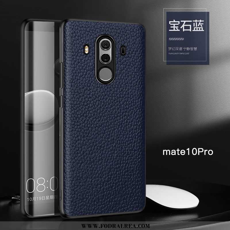 Fodral Huawei Mate 10 Pro Äkta Läder Skydd All Inclusive, Skal Huawei Mate 10 Pro Läder Röd