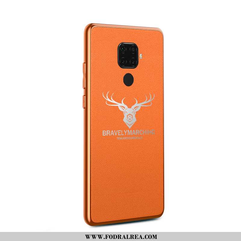 Fodral Huawei Mate 30 Lite Mode Trend Skal, Skal Huawei Mate 30 Lite Läder Orange