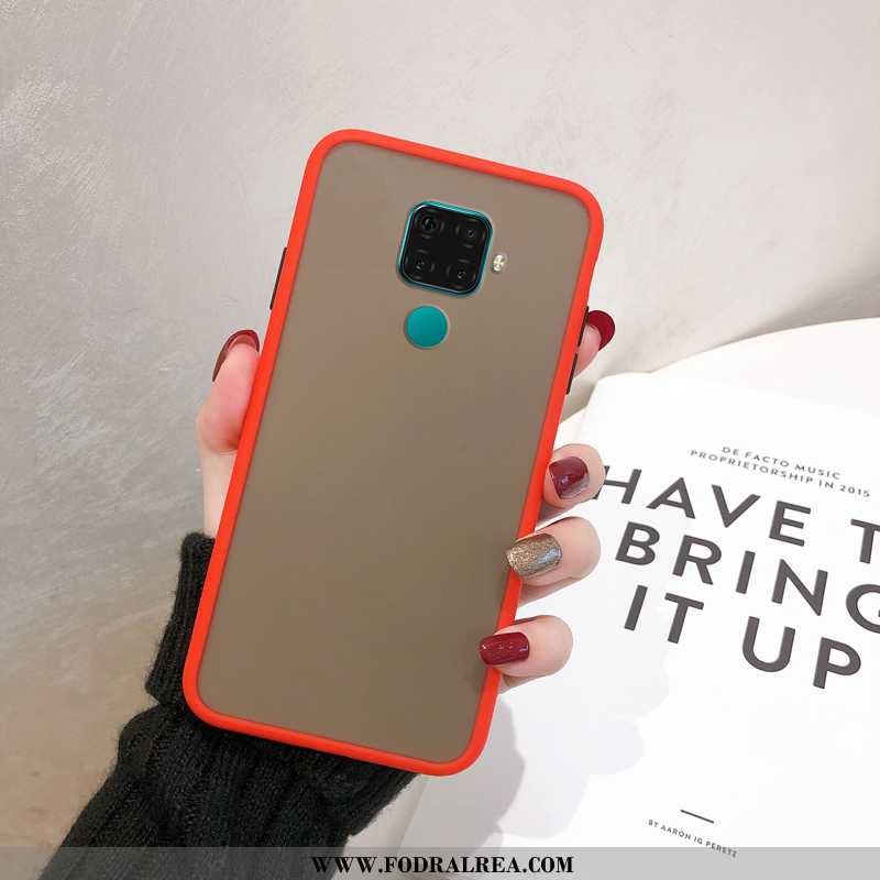 Fodral Huawei Mate 30 Lite Nubuck Fallskydd Skal, Skal Huawei Mate 30 Lite Trend Transparent Röd