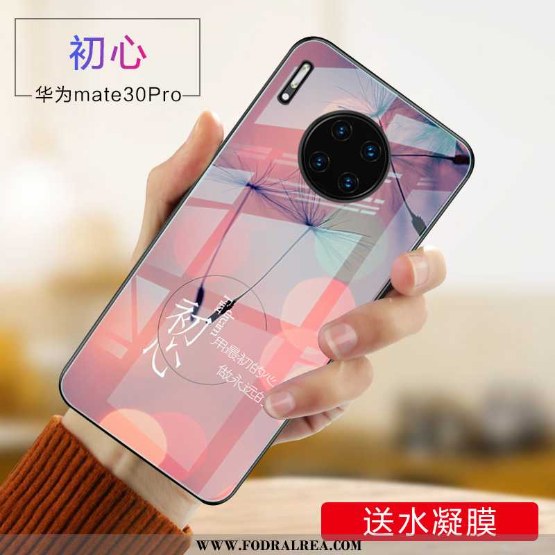 Fodral Huawei Mate 30 Pro Trend Glas Mobil Telefon, Skal Huawei Mate 30 Pro Skydd Fallskydd Guld