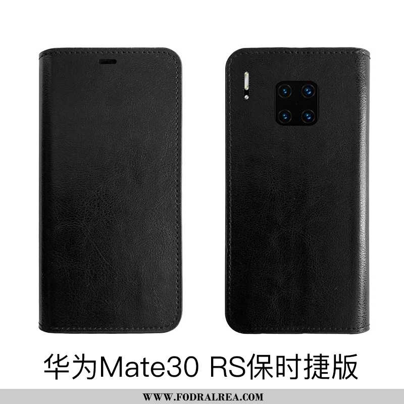 Fodral Huawei Mate 30 Rs Äkta Läder Täcka, Skal Huawei Mate 30 Rs Läder All Inclusive Röd