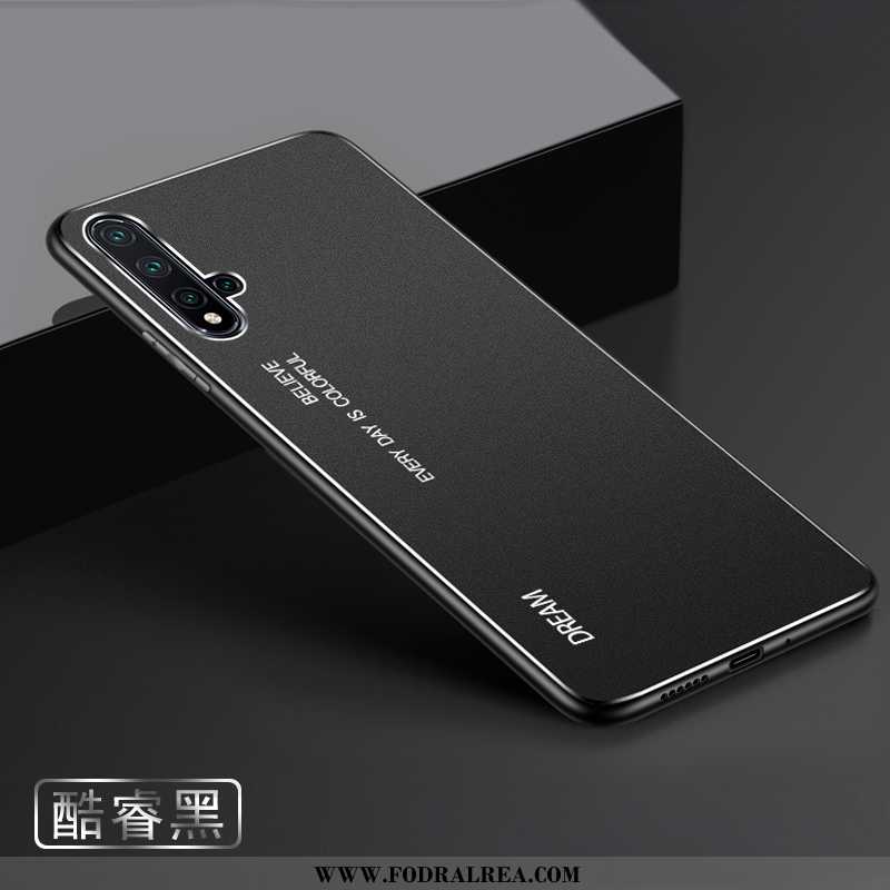 Fodral Huawei Nova 5t Nubuck Silver Fodral, Skal Huawei Nova 5t Metall