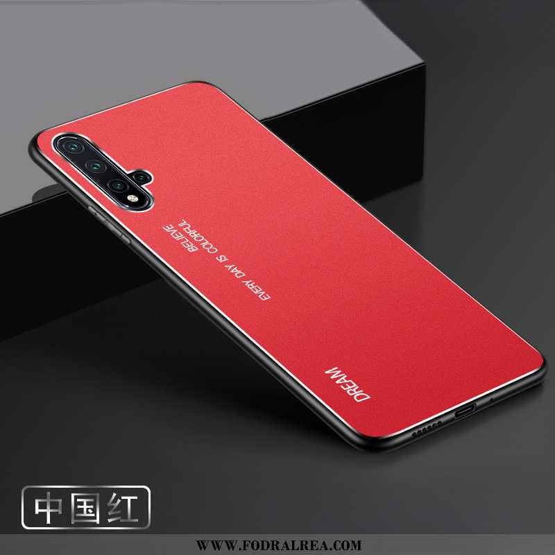 Fodral Huawei Nova 5t Nubuck Silver Fodral, Skal Huawei Nova 5t Metall