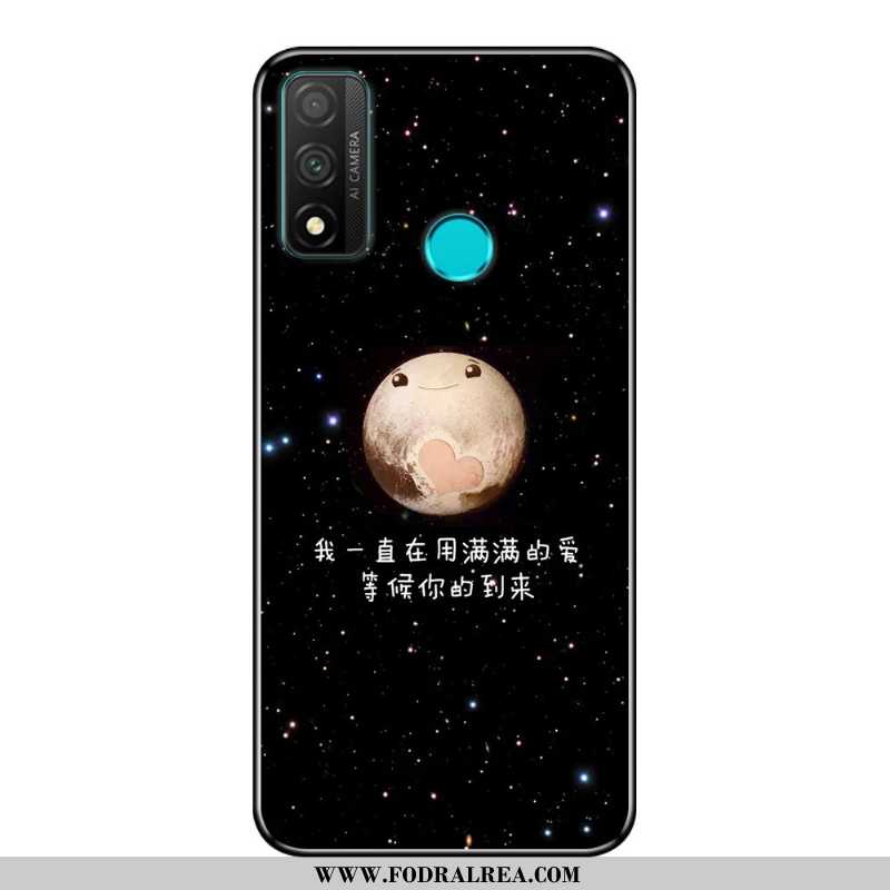 Fodral Huawei P Smart 2020 Nubuck Skydd Mobil Telefon, Skal Huawei P Smart 2020 Tecknat Mjuk Blå