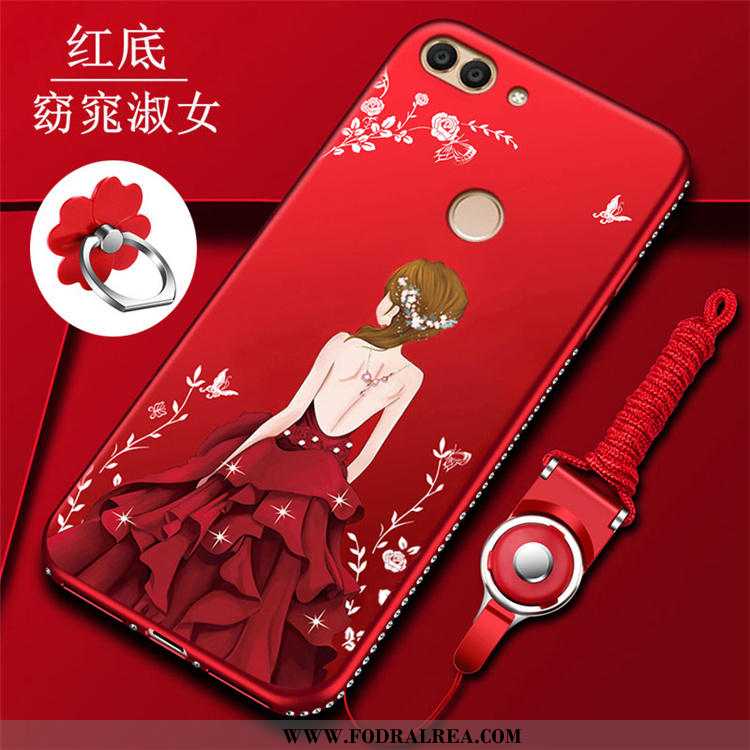 Fodral Huawei P Smart Med Strass Mobil Telefon Net Red, Skal Huawei P Smart Personlighet Röd