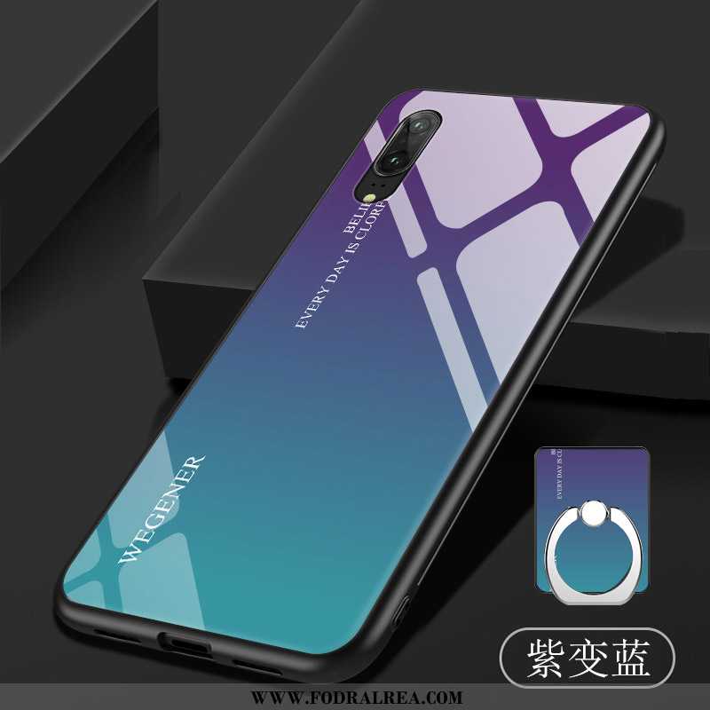 Fodral Huawei P20 Mjuk Purpur Gradient, Skal Huawei P20 Glas Lila