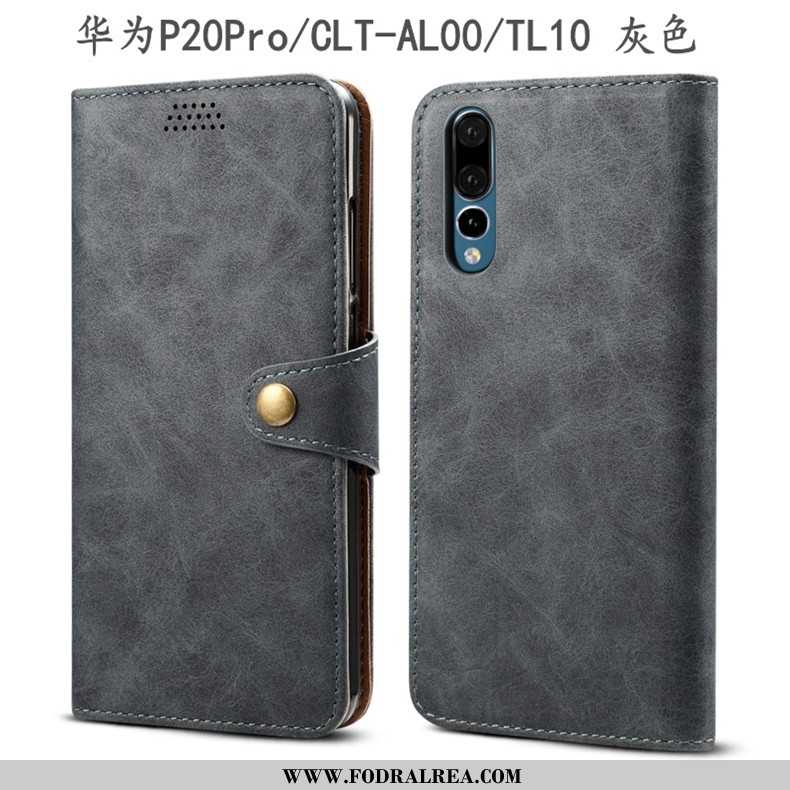 Fodral Huawei P20 Pro Skydd All Inclusive Täcka, Skal Huawei P20 Pro Läderfodral Bruna