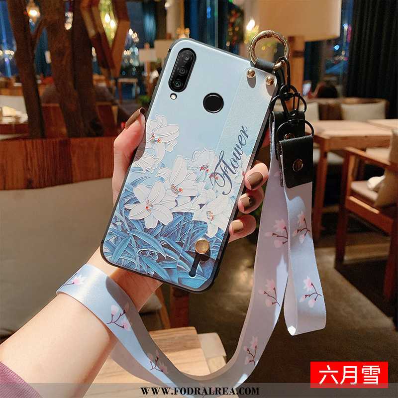 Fodral Huawei P30 Lite Hängsmycken Skal Support, Huawei P30 Lite Personlighet Kinesisk Stil Vita