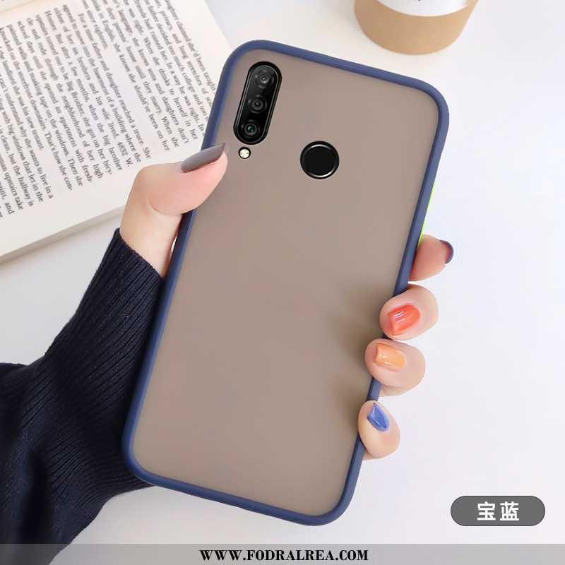 Fodral Huawei P30 Lite Kreativa Nubuck Personlighet, Skal Huawei P30 Lite Trend Transparent Vita