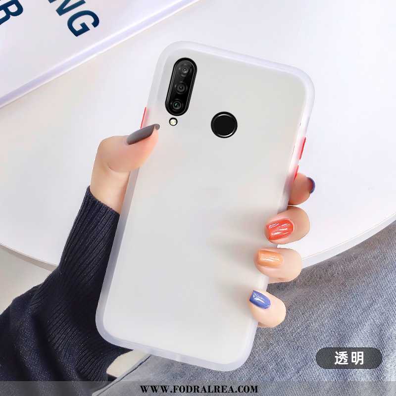 Fodral Huawei P30 Lite Kreativa Nubuck Personlighet, Skal Huawei P30 Lite Trend Transparent Vita