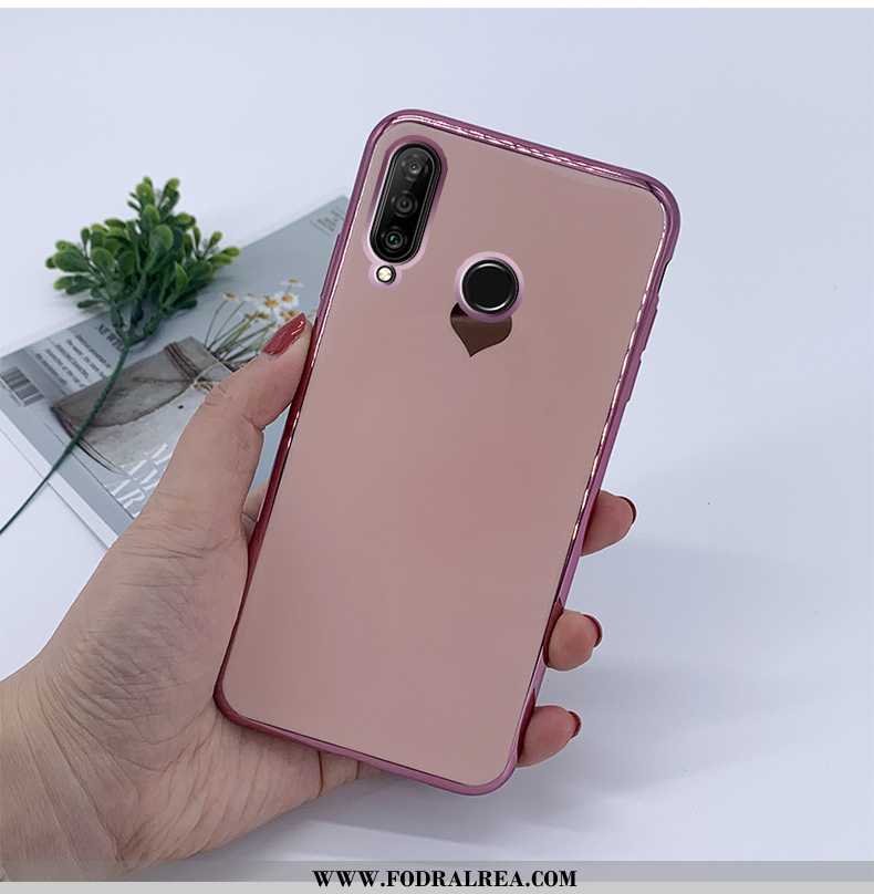 Fodral Huawei P30 Lite Mjuk Fallskydd, Skal Huawei P30 Lite Silikon Trend Vinröd