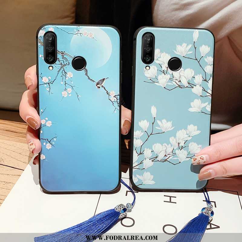 Fodral Huawei P30 Lite Mjuk Skal Lättnad, Huawei P30 Lite Silikon Tunn Blå