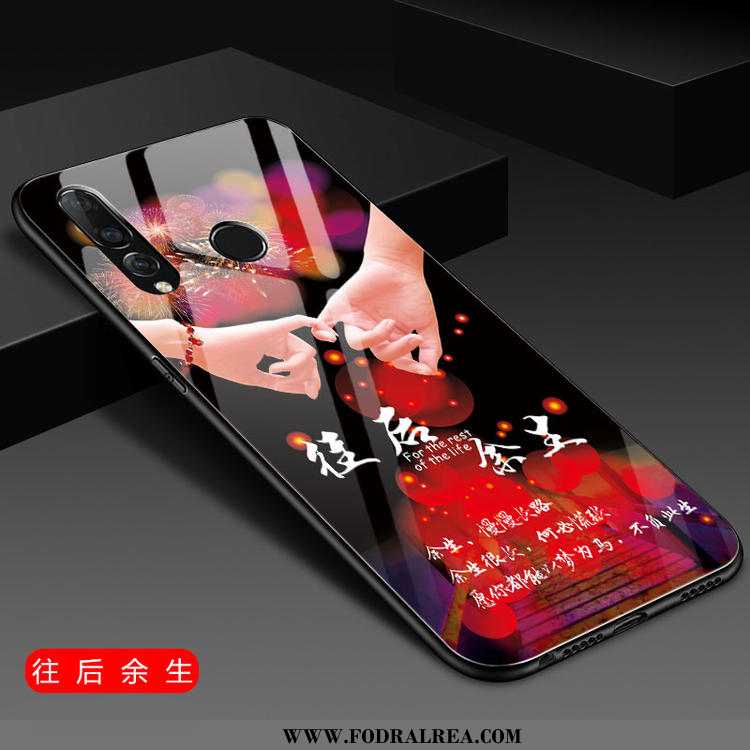 Fodral Huawei P30 Lite Silikon Rosa Net Red, Skal Huawei P30 Lite Glas Trend