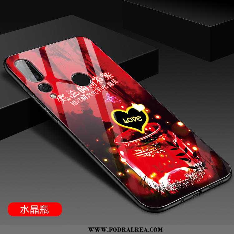 Fodral Huawei P30 Lite Silikon Rosa Net Red, Skal Huawei P30 Lite Glas Trend