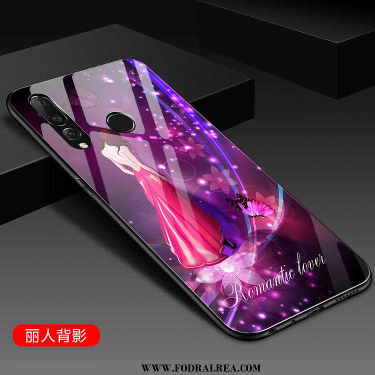 Fodral Huawei P30 Lite Silikon Ungdom Personlighet, Skal Huawei P30 Lite Glas Fallskydd Rosa