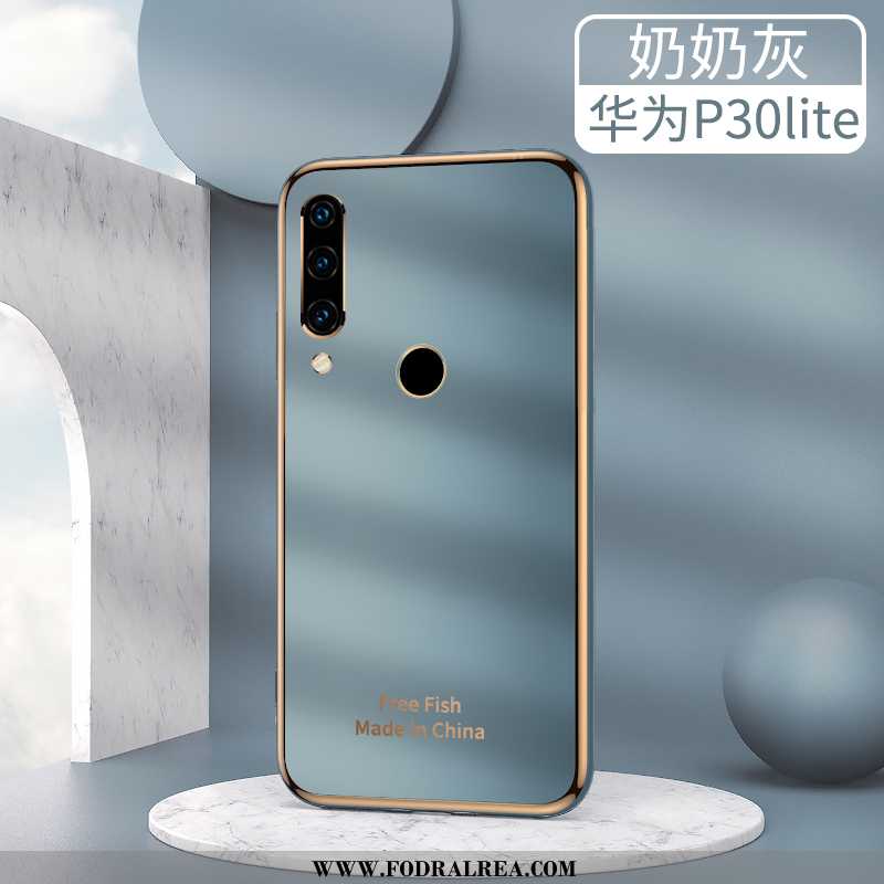 Fodral Huawei P30 Lite Tunn Kreativa Skydd, Skal Huawei P30 Lite Mjuk Mobil Telefon Grå