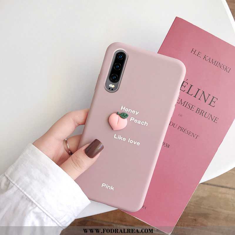 Fodral Huawei P30 Personlighet Enkel Mobil Telefon, Skal Huawei P30 Kreativa Net Red Rosa