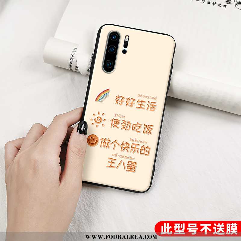 Fodral Huawei P30 Pro Lättnad Mjuk Fodral, Skal Huawei P30 Pro Vacker Nubuck Beige