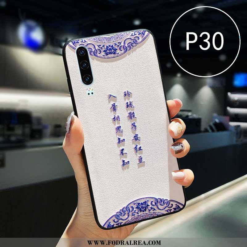 Fodral Huawei P30 Silikon Mobil Telefon Par, Skal Huawei P30 Lättnad All Inclusive Blå