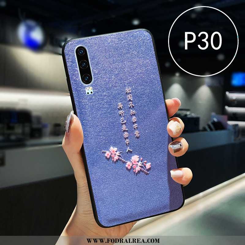 Fodral Huawei P30 Silikon Mobil Telefon Par, Skal Huawei P30 Lättnad All Inclusive Blå