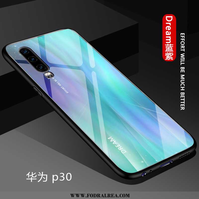 Fodral Huawei P30 Tunn All Inclusive Personlighet, Skal Huawei P30 Mjuk Par Blå