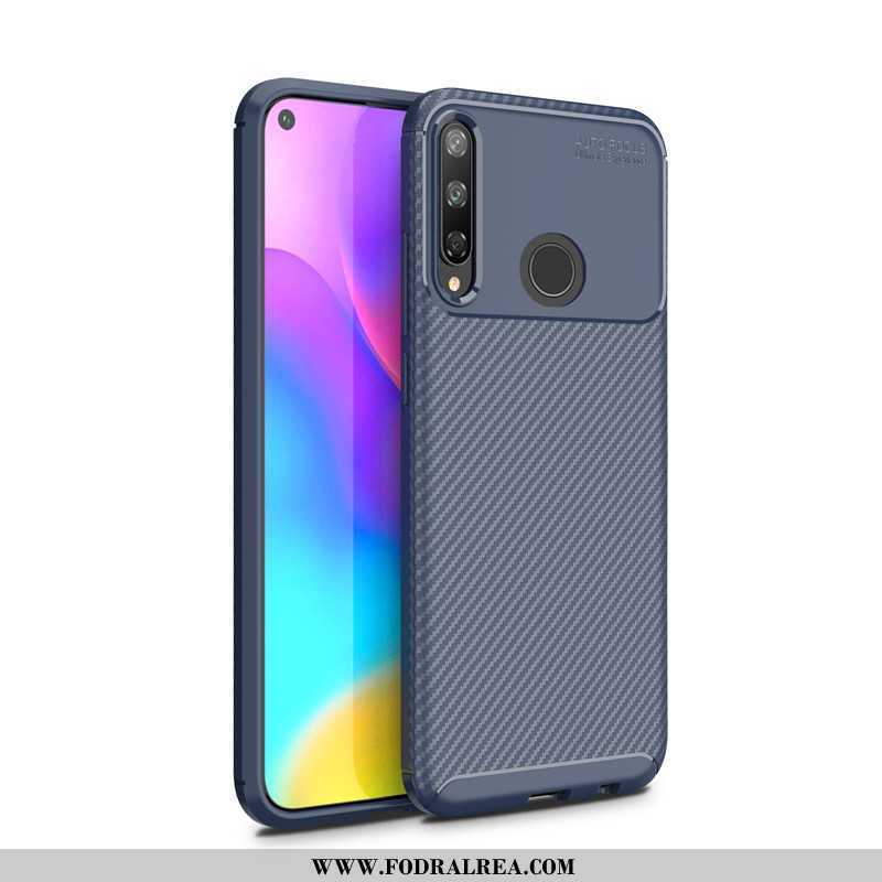 Fodral Huawei P40 Lite E Nubuck Mobil Telefon Fodral, Skal Huawei P40 Lite E Mjuk Skydd Mörkblå