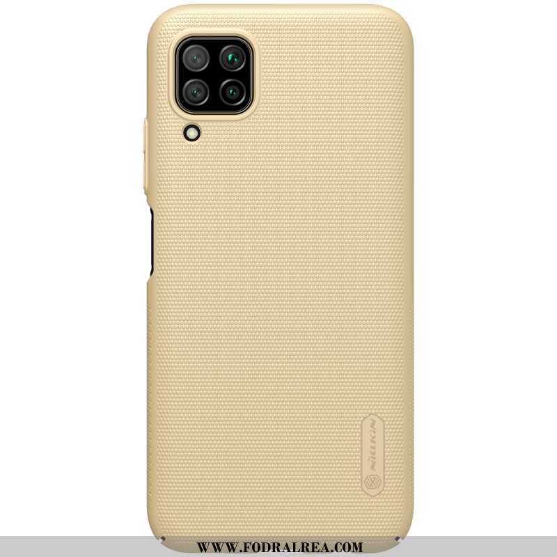 Fodral Huawei P40 Lite Tunn Guld Nubuck, Skal Huawei P40 Lite Skydd Känna Mörkblå