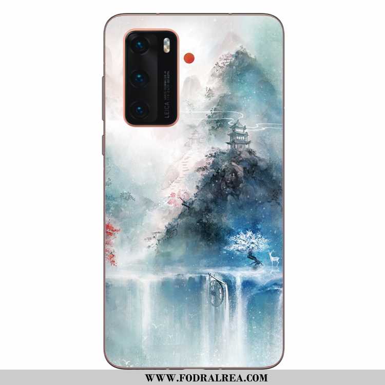 Fodral Huawei P40 Personlighet Skydd Mobil Telefon, Skal Huawei P40 Mjuk Konst Grön