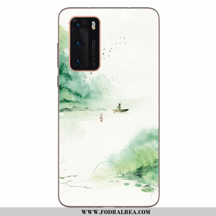 Fodral Huawei P40 Personlighet Skydd Mobil Telefon, Skal Huawei P40 Mjuk Konst Grön