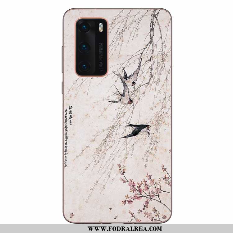 Fodral Huawei P40 Personlighet Skydd Mobil Telefon, Skal Huawei P40 Mjuk Konst Grön