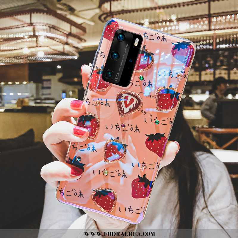 Fodral Huawei P40 Pro Mjuk Skal Vacker, Huawei P40 Pro Silikon All Inclusive Röd