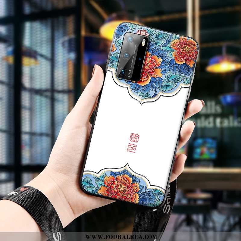 Fodral Huawei P40 Pro Silikon Trend Ny, Skal Huawei P40 Pro Skydd Vit Vita