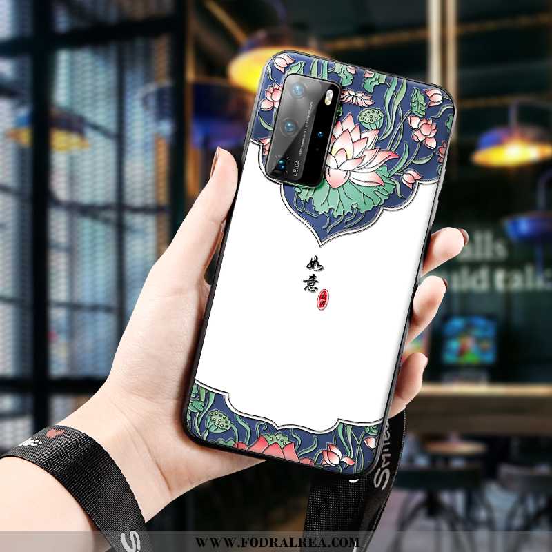 Fodral Huawei P40 Pro Silikon Trend Ny, Skal Huawei P40 Pro Skydd Vit Vita