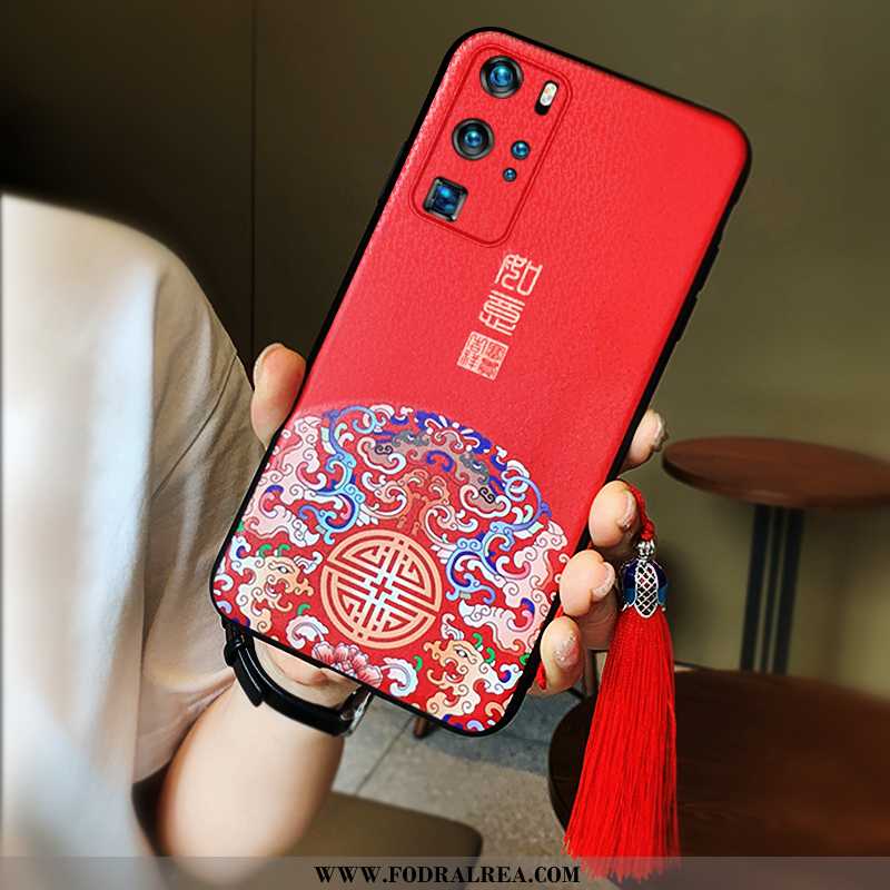 Fodral Huawei P40 Pro Skydd Support All Inclusive, Skal Huawei P40 Pro Trend Fallskydd Röd