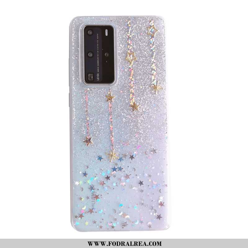 Fodral Huawei P40 Pro Vacker Silver Fallskydd, Skal Huawei P40 Pro Trend Mobil Telefon