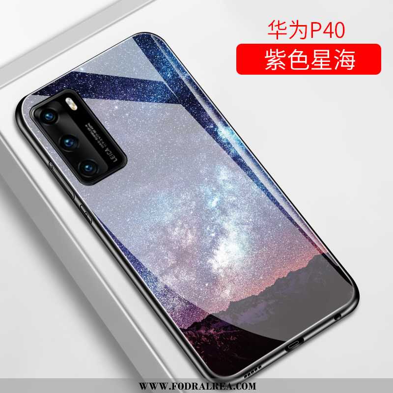 Fodral Huawei P40 Tunn Purpur Super, Skal Huawei P40 Glas Trend Lila