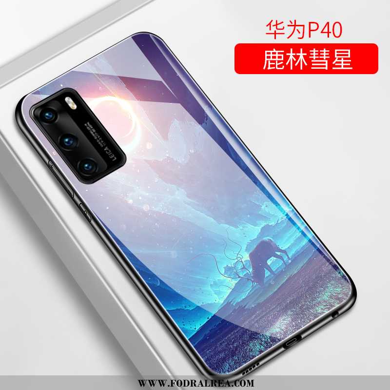 Fodral Huawei P40 Tunn Purpur Super, Skal Huawei P40 Glas Trend Lila