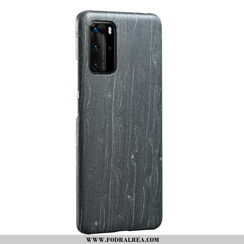 Fodral Huawei P40 Wood Skal Skydd, Huawei P40 Super Mobil Telefon Bruna