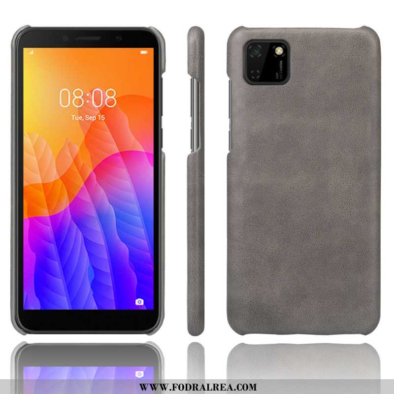 Fodral Huawei Y5p Skydd Mobil Telefon Fodral, Skal Huawei Y5p Läderfodral Kvalitet Bruna