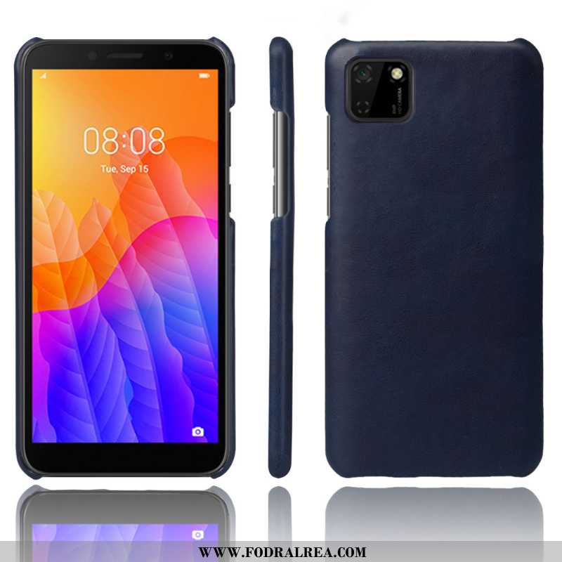 Fodral Huawei Y5p Skydd Mobil Telefon Fodral, Skal Huawei Y5p Läderfodral Kvalitet Bruna