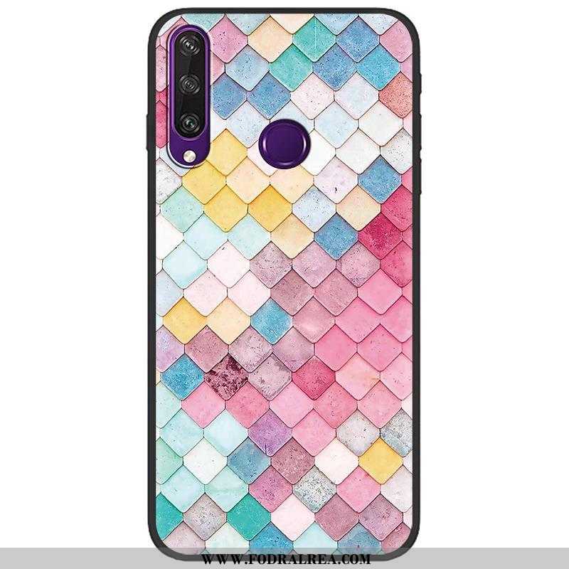 Fodral Huawei Y6p Mjuk Mobil Telefon Kreativa, Skal Huawei Y6p Skydd Tecknat Rosa