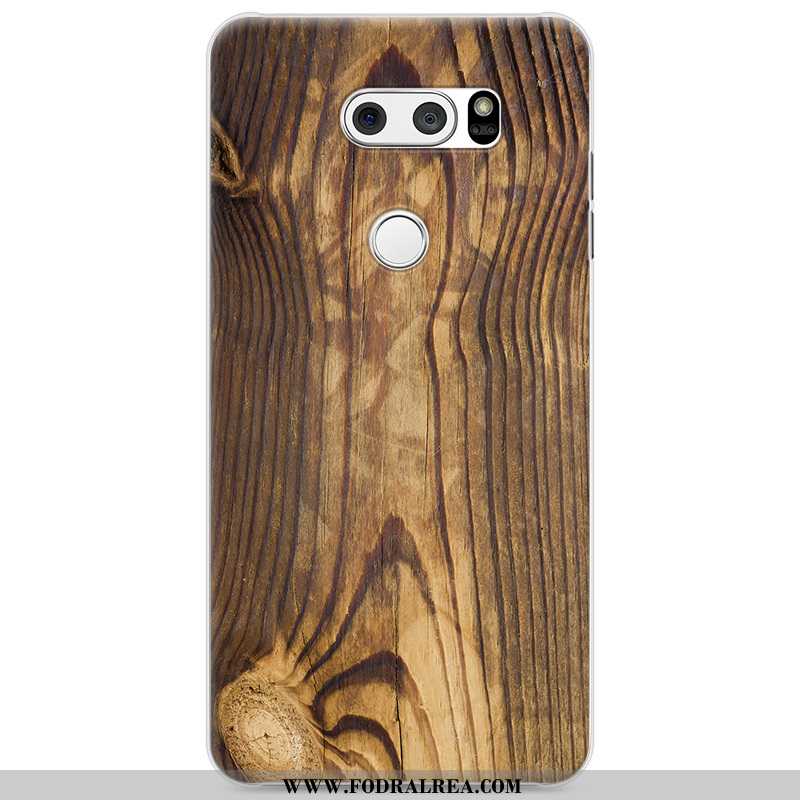 Fodral Lg V30 Kreativa Skal Målade, Lg V30 Wood Fallskydd Grå