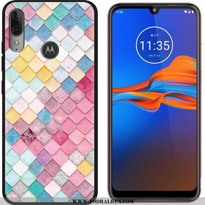 Fodral Moto E6 Plus Nubuck Mobil Telefon Purpur, Skal Moto E6 Plus Kreativa Tecknat Lila