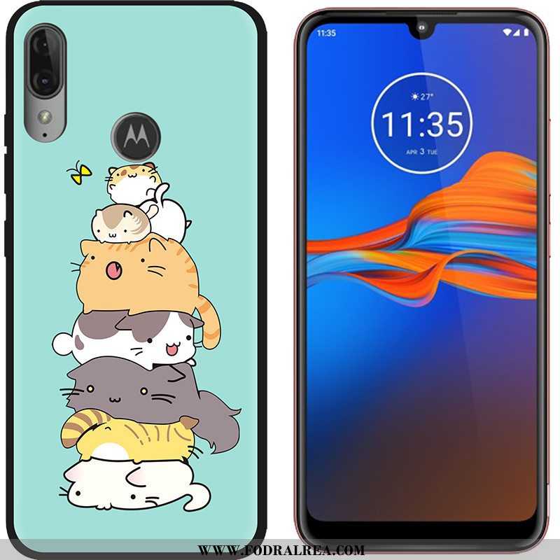 Fodral Moto E6 Plus Nubuck Mobil Telefon Purpur, Skal Moto E6 Plus Kreativa Tecknat Lila