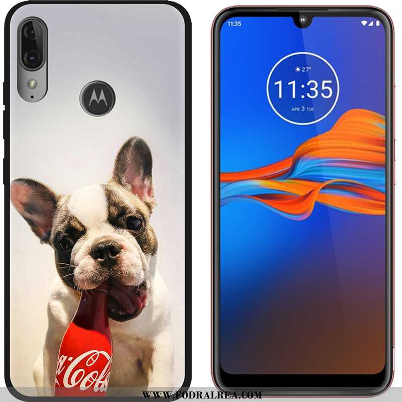 Fodral Moto E6 Plus Nubuck Mobil Telefon Purpur, Skal Moto E6 Plus Kreativa Tecknat Lila