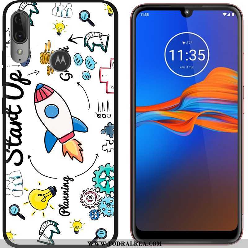 Fodral Moto E6 Plus Nubuck Mobil Telefon Purpur, Skal Moto E6 Plus Kreativa Tecknat Lila